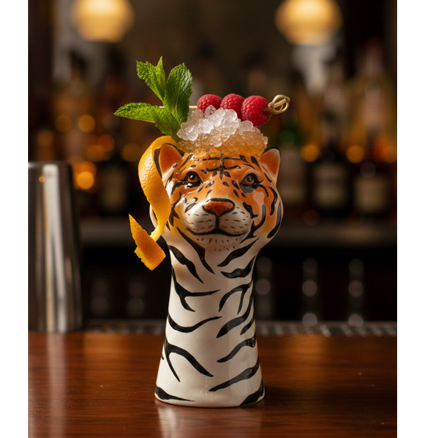 Tiger Drinking Vessel