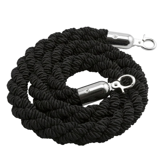 Black Ropes for Barrier Posts