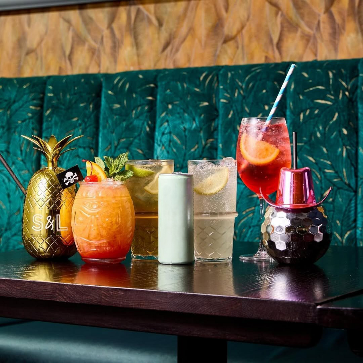 Blue and White Striped Paper Straw