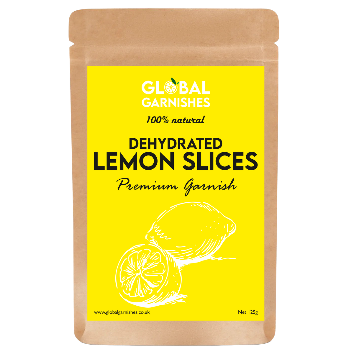 Dehydrated lemon slices for cocktails 125g