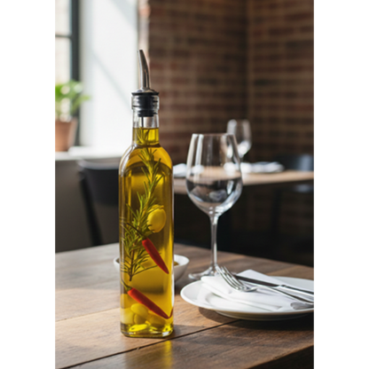 Olive Oil Bottle with Stainless Steel Pourer