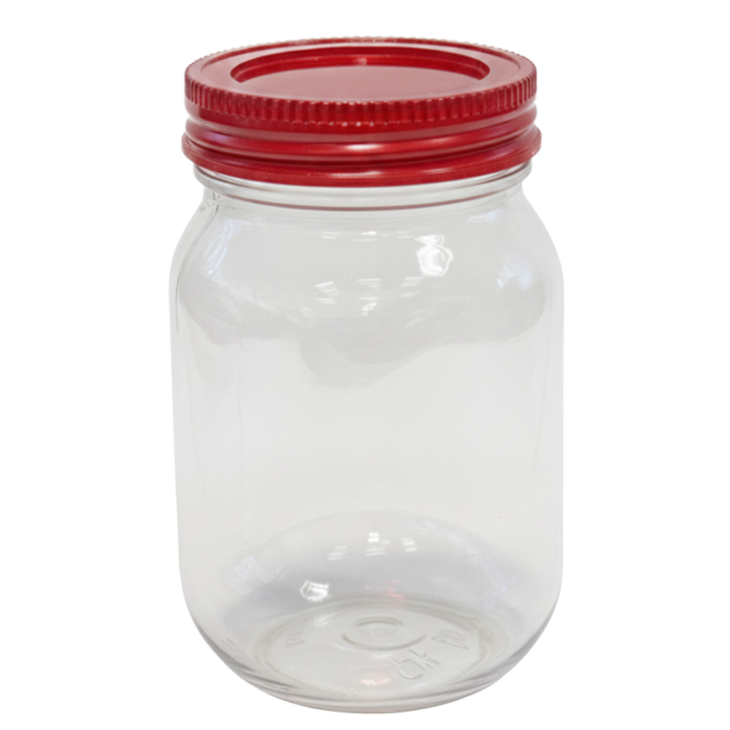 Plastic Jam Jar w/ Multi Coloured Lids