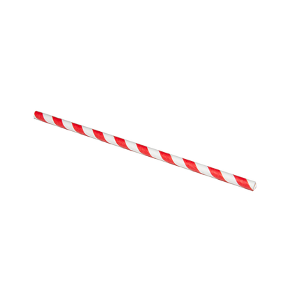 Red and White Stripe Paper Straws