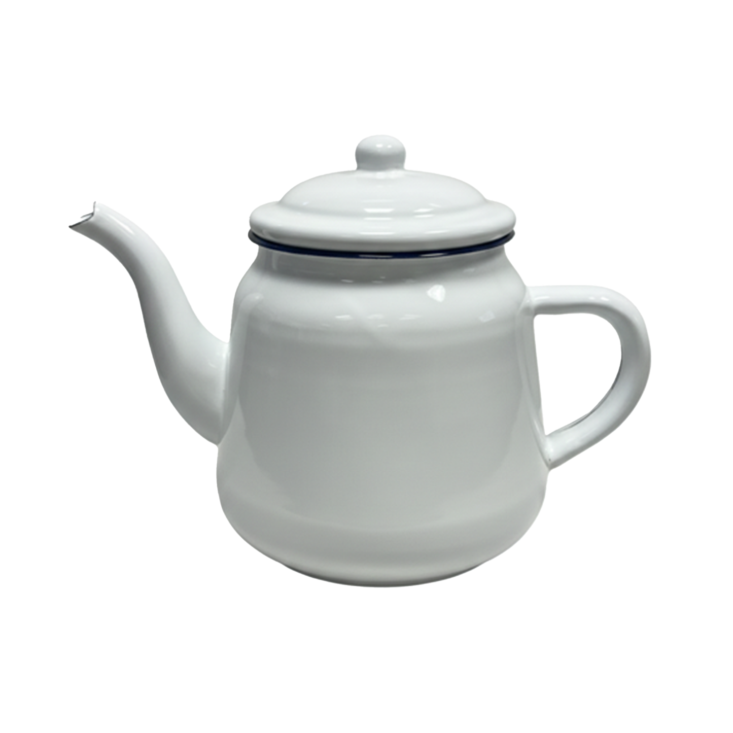 White Enamel Teapot
