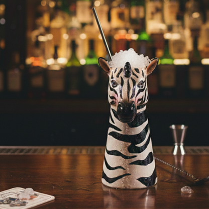Zebra Drinking Vessel